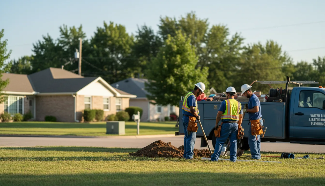 Residential water line and bathroom plumbing service in Fairview, PA